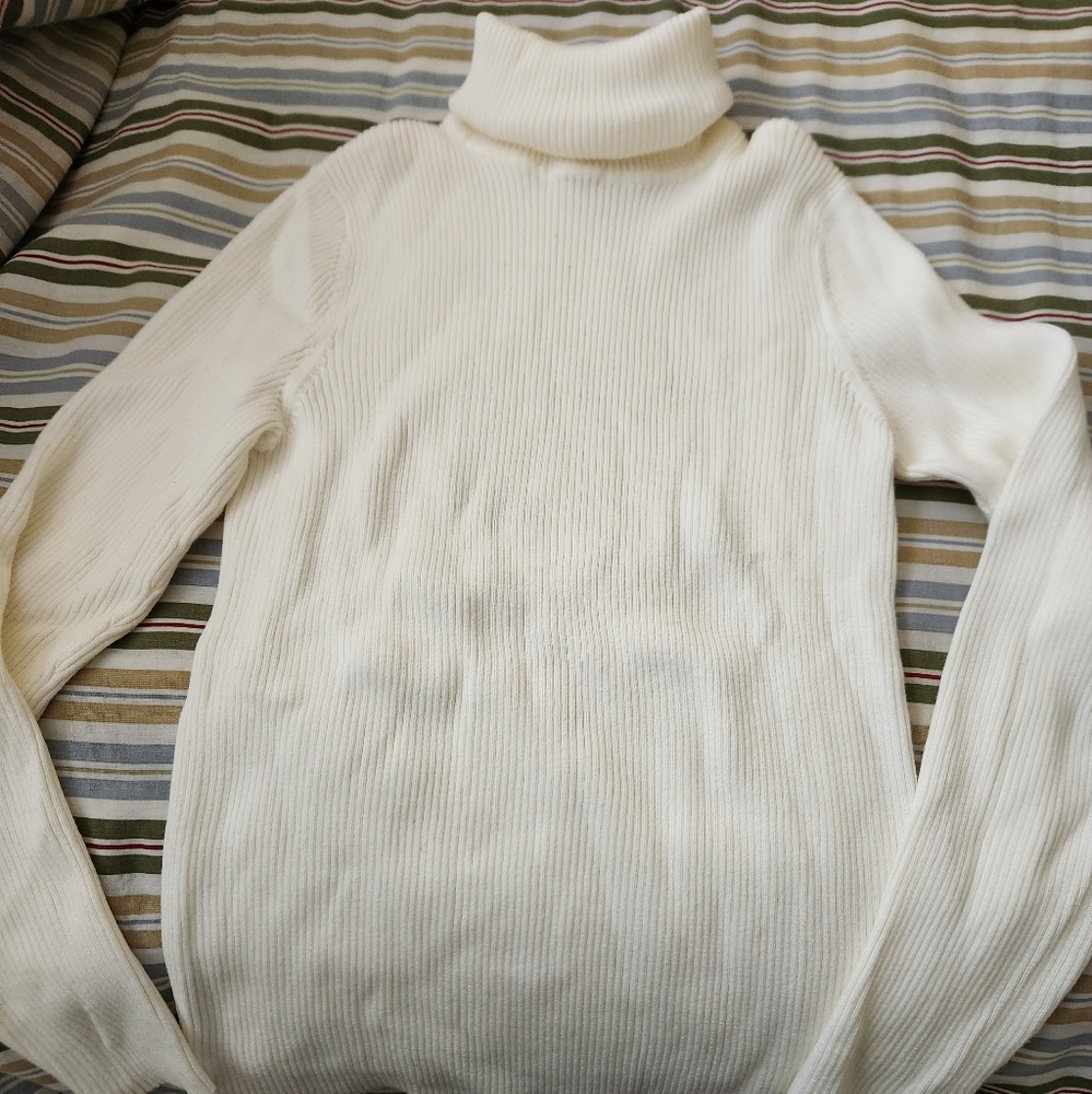 White Turtleneck Sweater